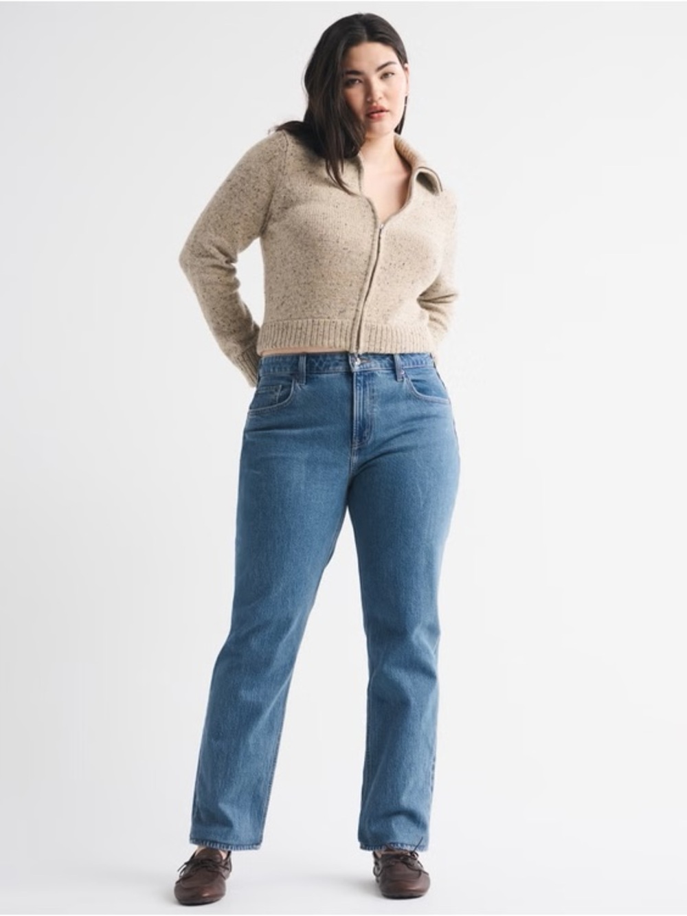 Abercrombie & Fitch curve love SHORT straight leg jeans